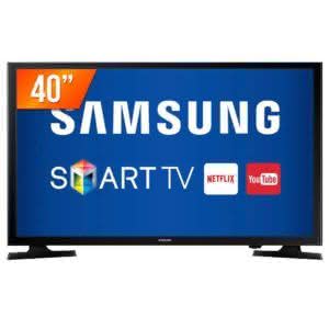 Smart TV LED 40" Full HD Samsung 40J5200 com Connect Share Movie, Screen Mirroring, Entrada HDMI e USB