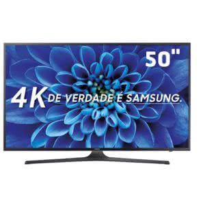 Smart TV 50" Samsung 50KU6000 Ultra HD 4K HDR com Conversor Digital 3 HDMI 2 USB 120Hz