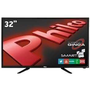 Smart TV LED 32" HD Philco PH32B51DSGW Ginga, Wi-Fi