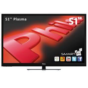Smart TV Plasma 51" HD Philco PH51U20PSGW com Conversor Digital, Wi-Fi Integrado,