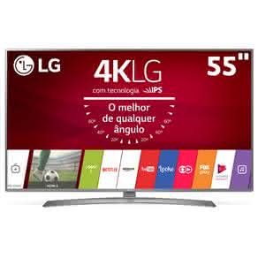 Smart TV LED 55" Ultra HD 4K LG 55UJ6585 com Sistema WebOS 3.5, Painel IPS, HDR, Local Dimming, Magic Mobile Connection