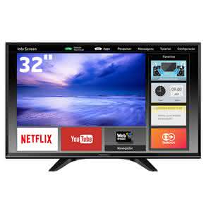 Smart TV LED 32" HD Panasonic TC-32ES600B com Bluetooth, DLNA, Ultra Vivid, Swipe & Share,