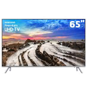 Smart TV LED 65" UHD 4K Samsung 65MU7000 com HDR1000, Plataforma Smart Tizen Controle Remoto único, Design 360, One Connect, Smart View