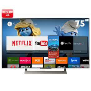 Smart TV LCD 75" UHD 4K Sony BRAVIA XBR-75X905E Android, XDR, HDR, Bluetooth, Miracast