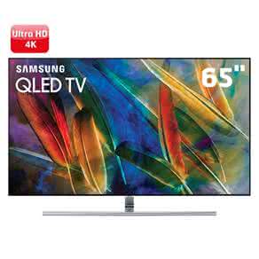 Smart TV QLED 65" UHD 4K Samsung 65Q7F Picture com Pontos Quânticos, HDR1500, QStyle, Design 360, One Connect, QSmart