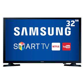 Smart TV LED 32" HD Samsung UN32J4300AGXZD com Connect Share Movie, Screen Mirroring, Wi-Fi,