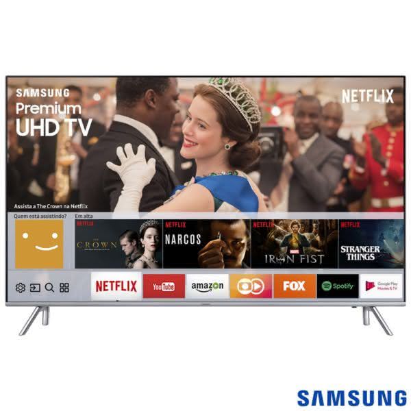 Smart TV 4K LED 82MU7000 Samsung 82” com HDR1000, Plataforma Smart Tizen e Wi-Fi
