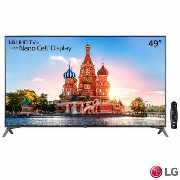 Smart TV LED 49" LG 49UJ7500 Ultra HD 4K Nano Cell Wi-Fi HDR Dolby Vision 2 USB 4 HDMI webOS 3.5 Som harman/kardon