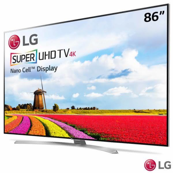 Smart TV 4K 3D LG LED 86'' com HDR Super, Smart TV webOS 3.0, Controle Smart Magic e Wi-Fi - 86UH9550