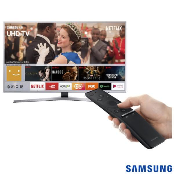 Smart TV 4K Samsung LED 65” com Processador Quad Core, Connect Share, Digital Clean View e Wi-Fi - UN65MU6400GXZD
