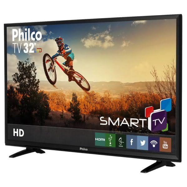 Smart TV LED 32'' Philco PH32E31DSGW HD com Conversor Digital 2 HDMI 1 USB Wi-Fi
