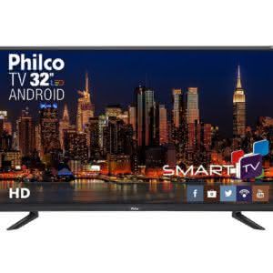 Smart TV LED 32" Philco PTV32E20DSGWA HD com Conversor Digital 2 HDMI 1 USB Wi-Fi Midiacast 60Hz