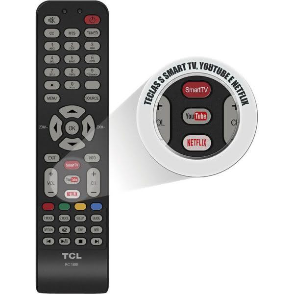 Smart TV LED 32" SEMP TCL L32S4700S HD com Conversor Digital HDMI USB 60Hz