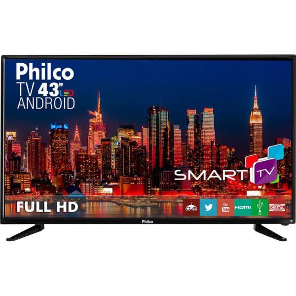 Smart TV LED 43" Philco Ph43n91dsgwa Full HD com Conversor DigitalFunção DNR