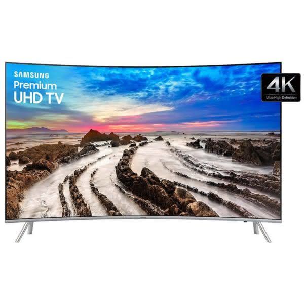 Smart TV LED 55" Samsung UN55MU7500 Tela Curva 4K Ultra HD HDR com Wi-Fi 3 USB 4 HDMI e 240Hz