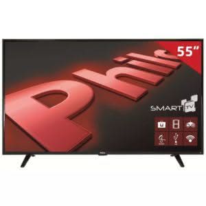 Smart TV LED 55" UHD Philco PH55E61DSGWA com Android, ApToide, GINGA, Som Surround, MidiaCast,
