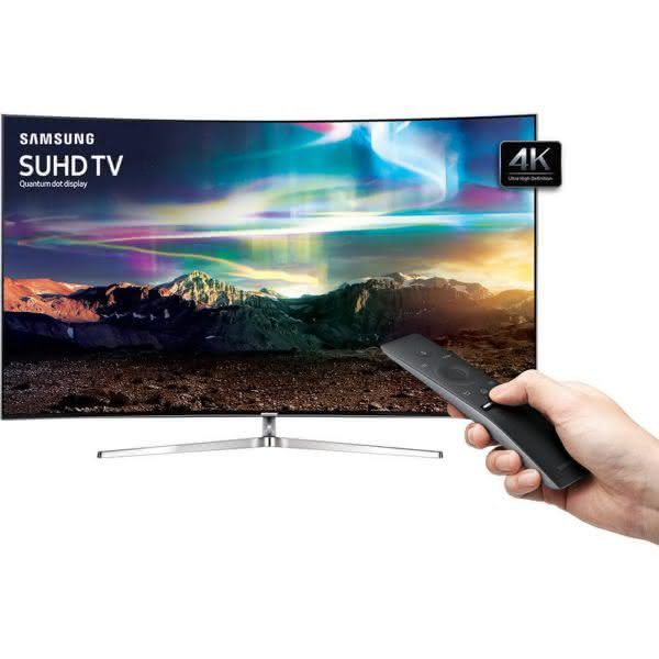 Smart TV LED 78" Samsung Tela Curva 78KS9000 Ultra HD 4K com Conversor Digital 3 US Quantum Dot HDR 1000 Tizen One Control Design 360° - Preta