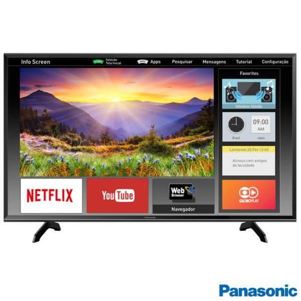 Smart TV Panasonic 40'' com my Ultra Vivid, my Home Screen, Wireless Media e Wi-Fi - TC-40ES600B