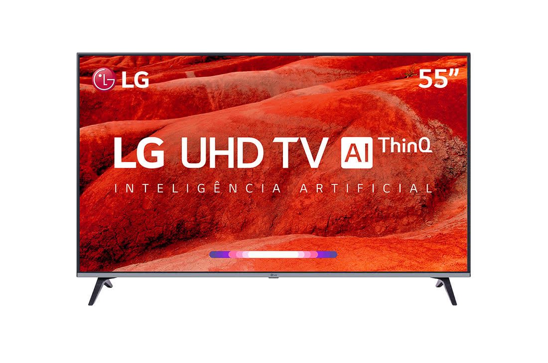 Smart TV LED LG 55UM7520 55” 4K UHD Google Assistente, HDR Ativo, ThinQAI